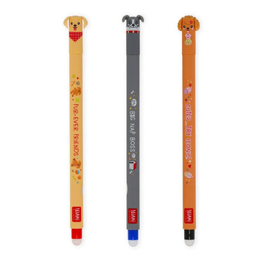 Legami Fur-Ever Friends Erasable Gel Pens Limited Edition Set of 3