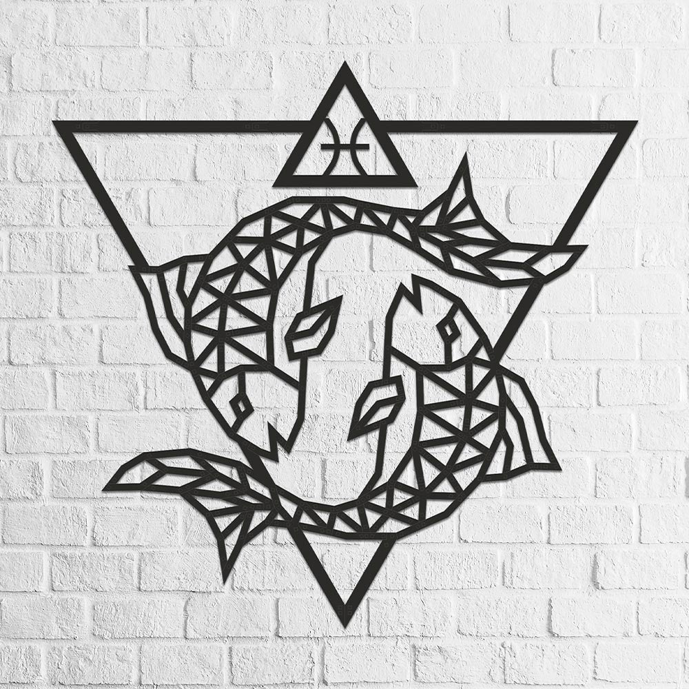Eco Wood Art - Interior Wall Art Wooden Puzzle - Sign of the Zodiac Pisces
