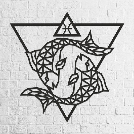 Eco Wood Art - Interior Wall Art Wooden Puzzle - Sign of the Zodiac Pisces