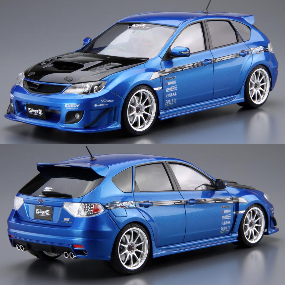 Aoshima 05875 Ings Subaru Grb Impreza Wrx Sti '07 1:24 Model Kit