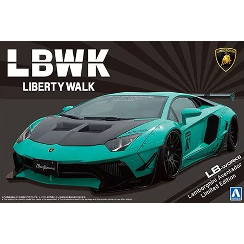 Aoshima 05995 LBWK Liberty Walk Lamborghini Aventador 1:24 Model Kit ...