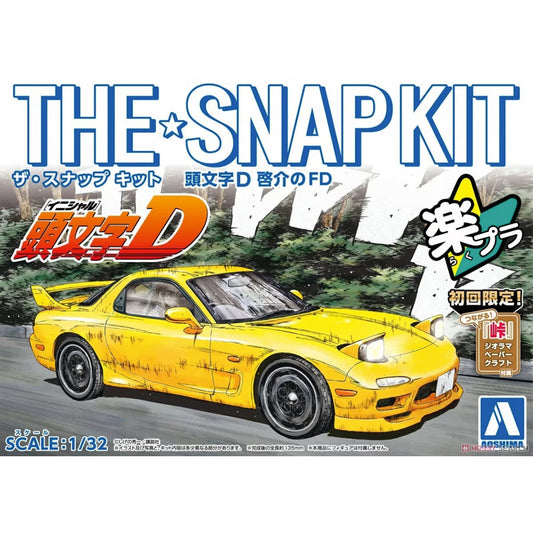 Aoshima 06550 Initial-D Keisuke Takahashi Mazda RX-7 Snap Kit 1:32 Model Kit