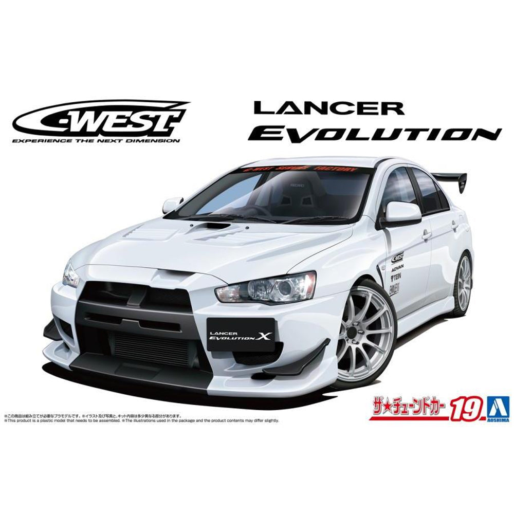 Aoshima 06929 C-West CZ4A Lancer Evolution X '07 (Mitsubishi) 1:24 Model Kit