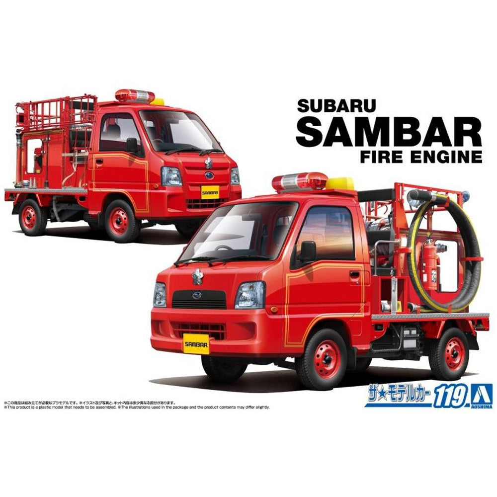 Aoshima 20210 Subaru TT2 Sambar Fire Engine 1:24 Model Kit