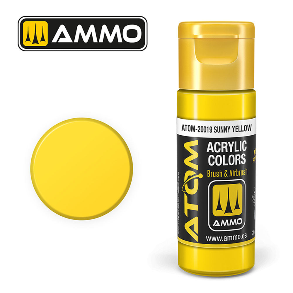 ATOM COLOR Sunny Yellow 20ml Model Paint Ammo by Mig 20019