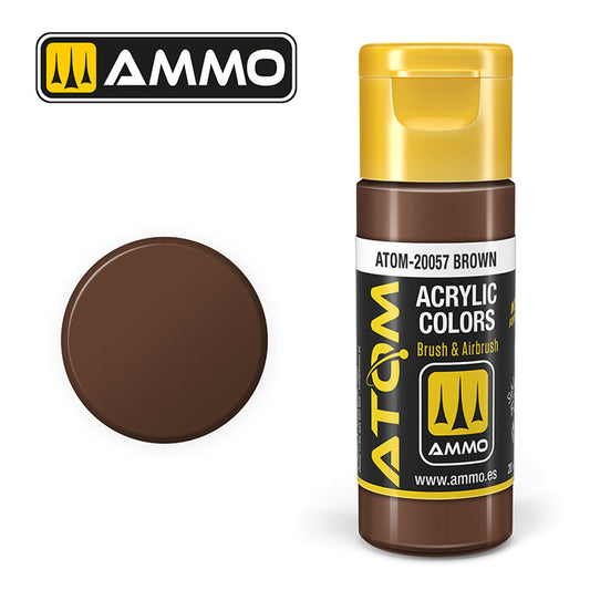 ATOM COLOR Brown 20ml Model Paint Ammo by Mig 20057