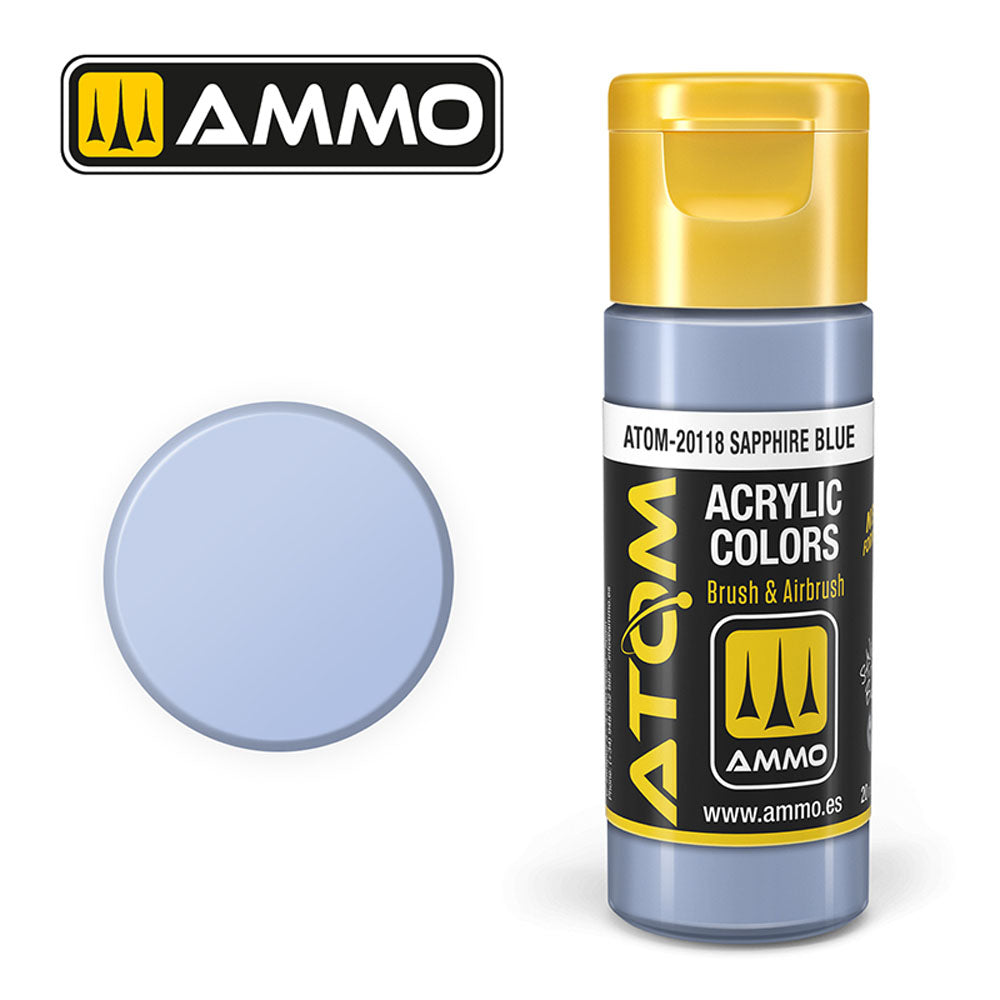 ATOM COLOR Sapphire Blue 20ml Model Paint Ammo by Mig 20118
