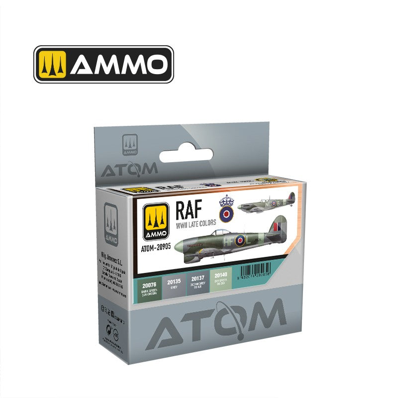 ATOM RAF WWII Late Colours Acrylic Paint Set (4x20ml) Ammo by Mig 20905