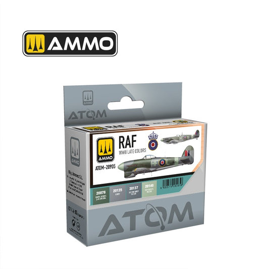 ATOM RAF WWII Late Colours Acrylic Paint Set (4x20ml) Ammo by Mig 20905