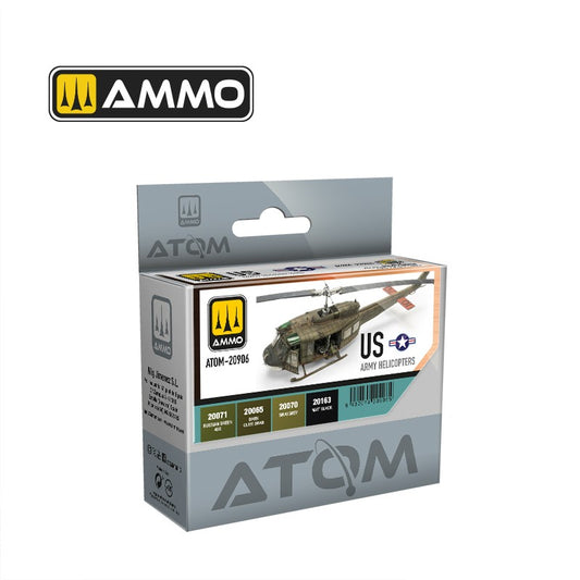 ATOM US Army Helicopters Acrylic Paint Set (4x20ml) Ammo by Mig 20906
