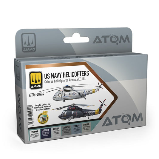 ATOM US Navy Helicopters Acrylic Paint Set (6x20ml) Ammo by Mig 20924