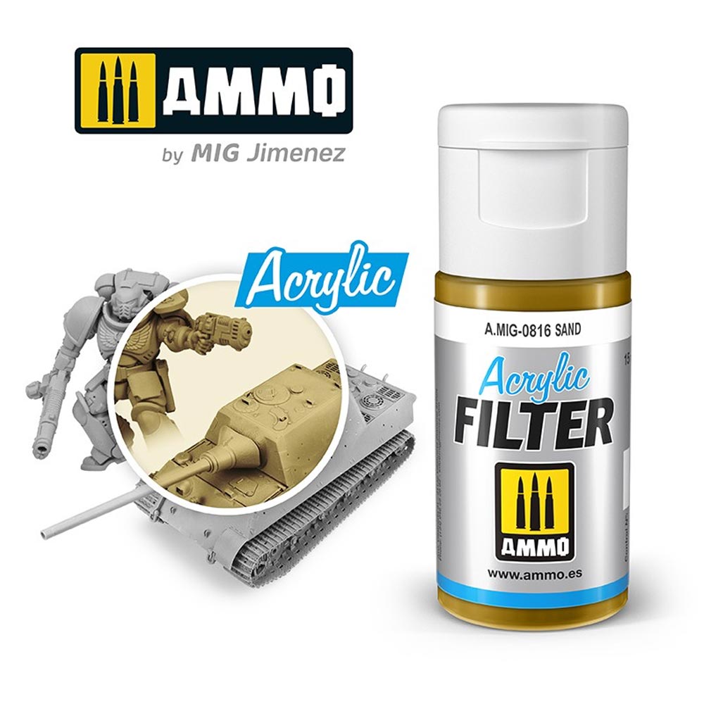 Ammo by MIG Acrylic Filter Sand High quality Acrylic Filter 15ml A.MIG-816