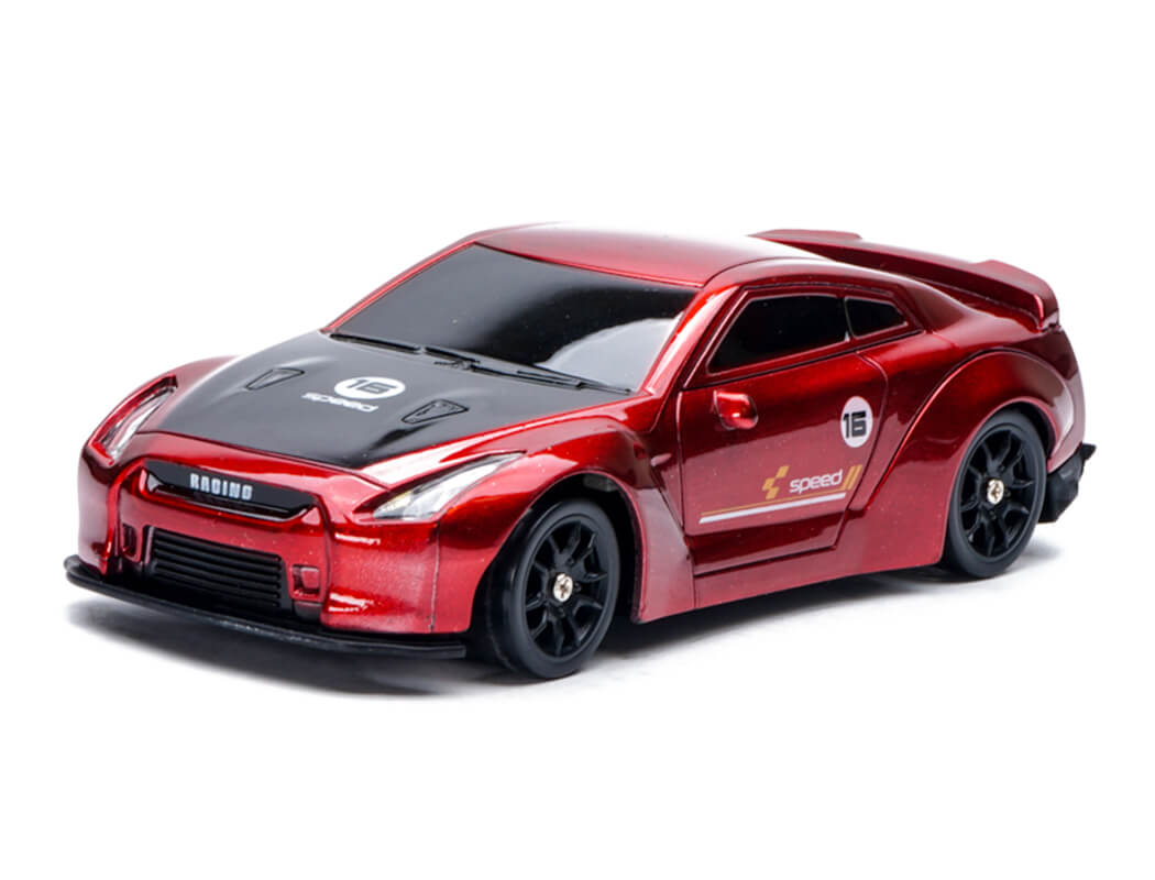 E-ZEE RC Lighting GTR 4WD Drift Car w/Gyro - Red 1:43 EZ-8503ERD
