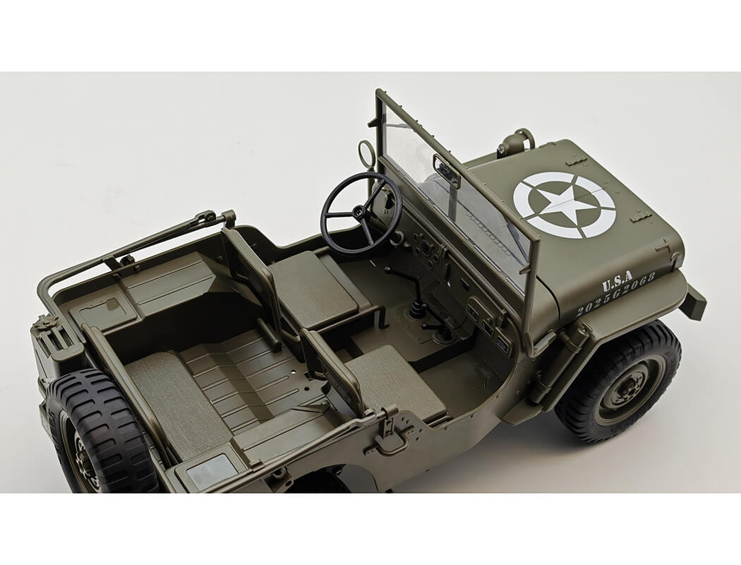 E-ZEE RC 4WD RC Willys Jeep w/LED Lights 1:10 EZ-G2068