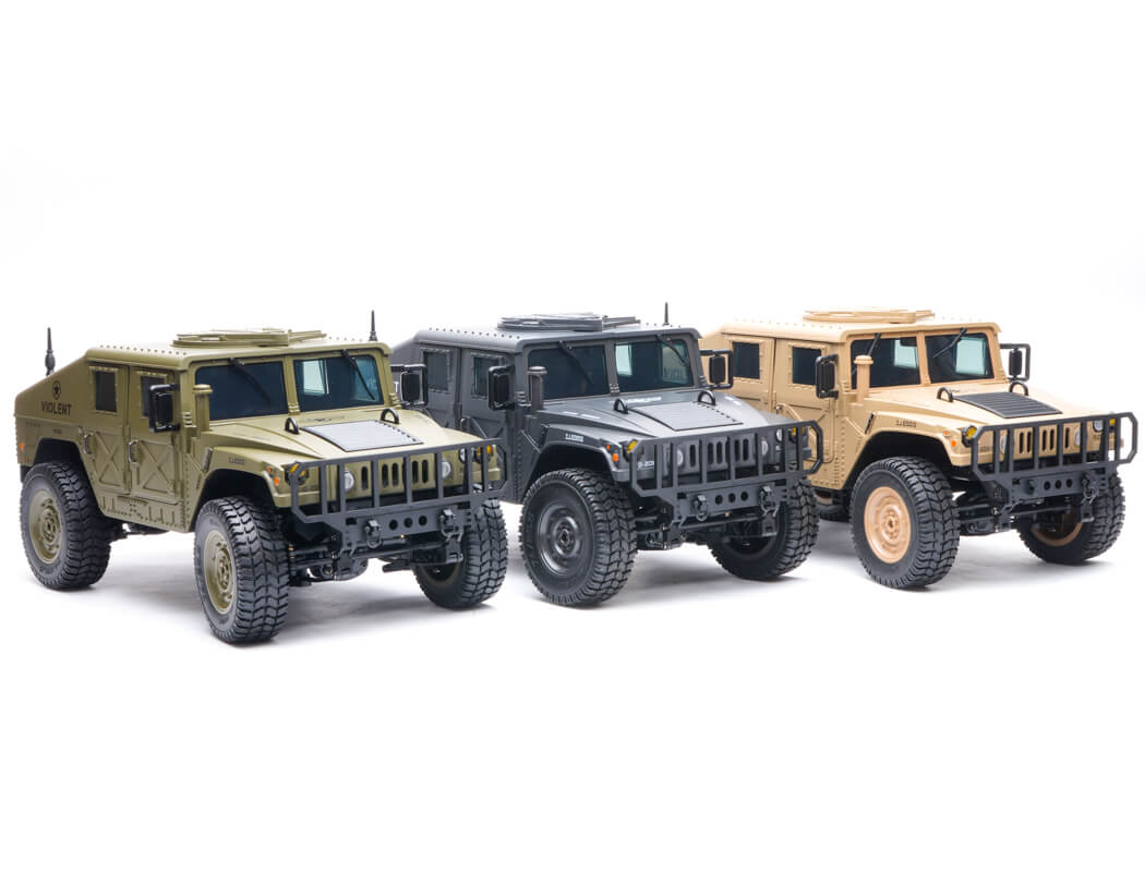 E-ZEE RC 4WD RC Hummer Military Truck - Black 1:16 EZ-G2069BK
