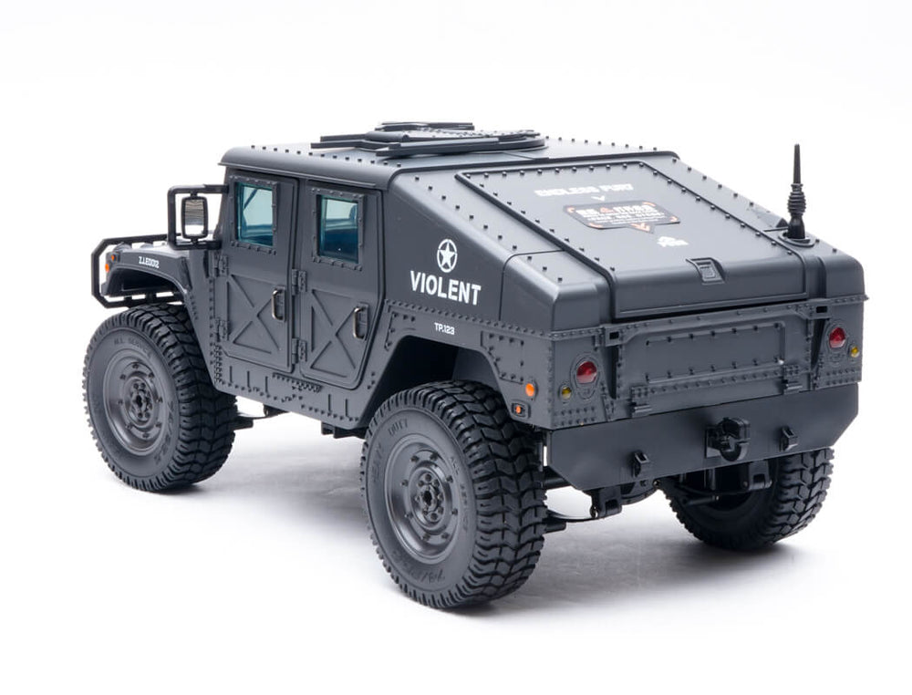 E-ZEE RC 4WD RC Hummer Military Truck - Black 1:16 EZ-G2069BK