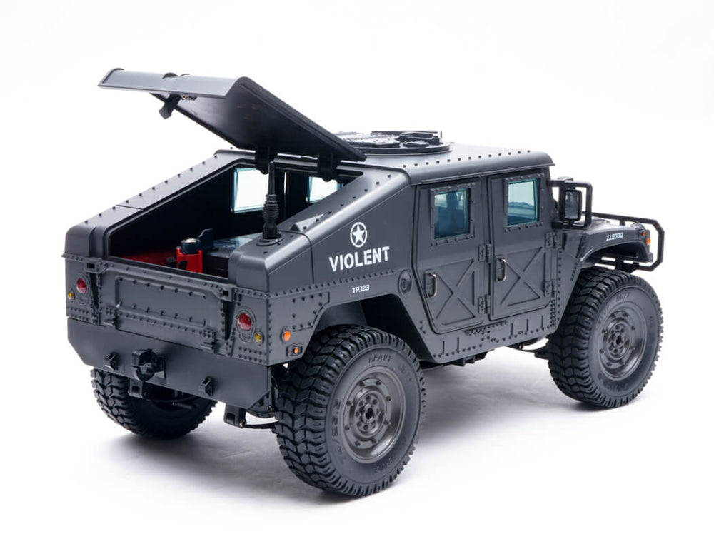 E-ZEE RC 4WD RC Hummer Military Truck - Black 1:16 EZ-G2069BK