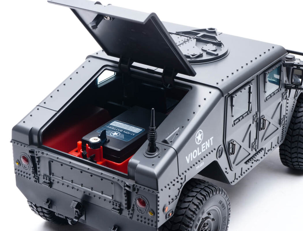 E-ZEE RC 4WD RC Hummer Military Truck - Black 1:16 EZ-G2069BK