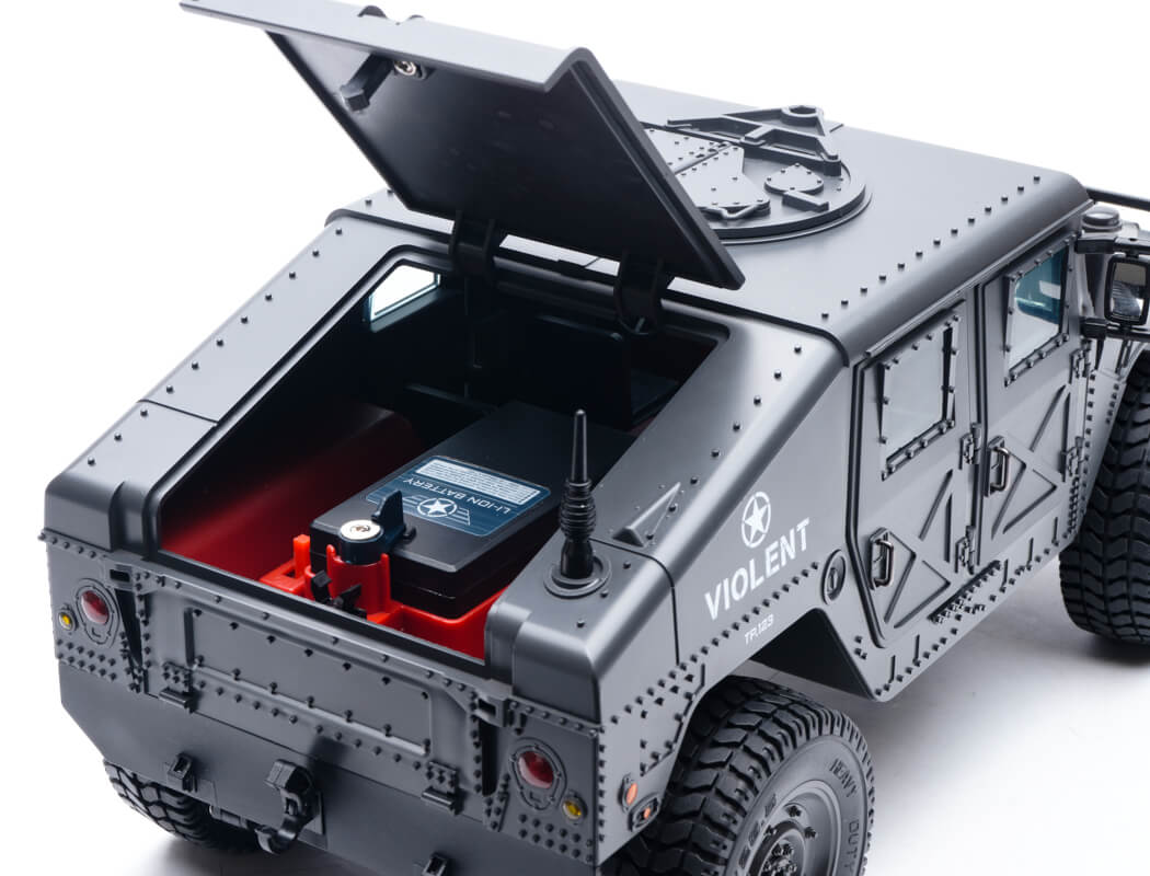 E-ZEE RC 4WD RC Hummer Military Truck - Black 1:16 EZ-G2069BK