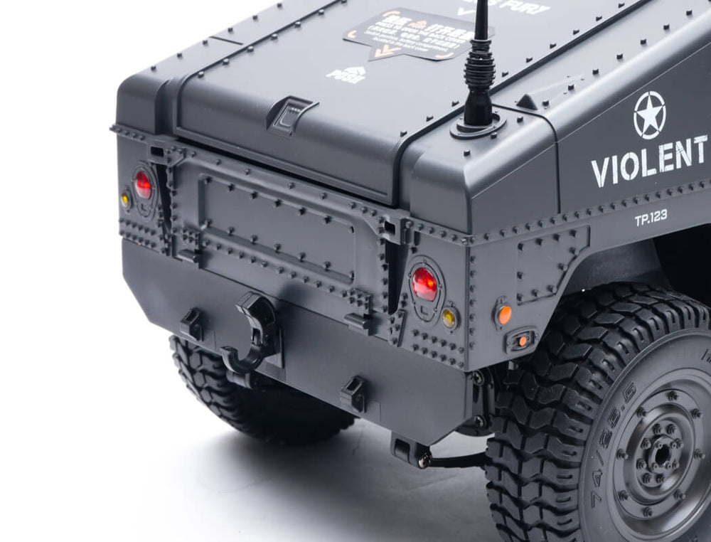 E-ZEE RC 4WD RC Hummer Military Truck - Black 1:16 EZ-G2069BK