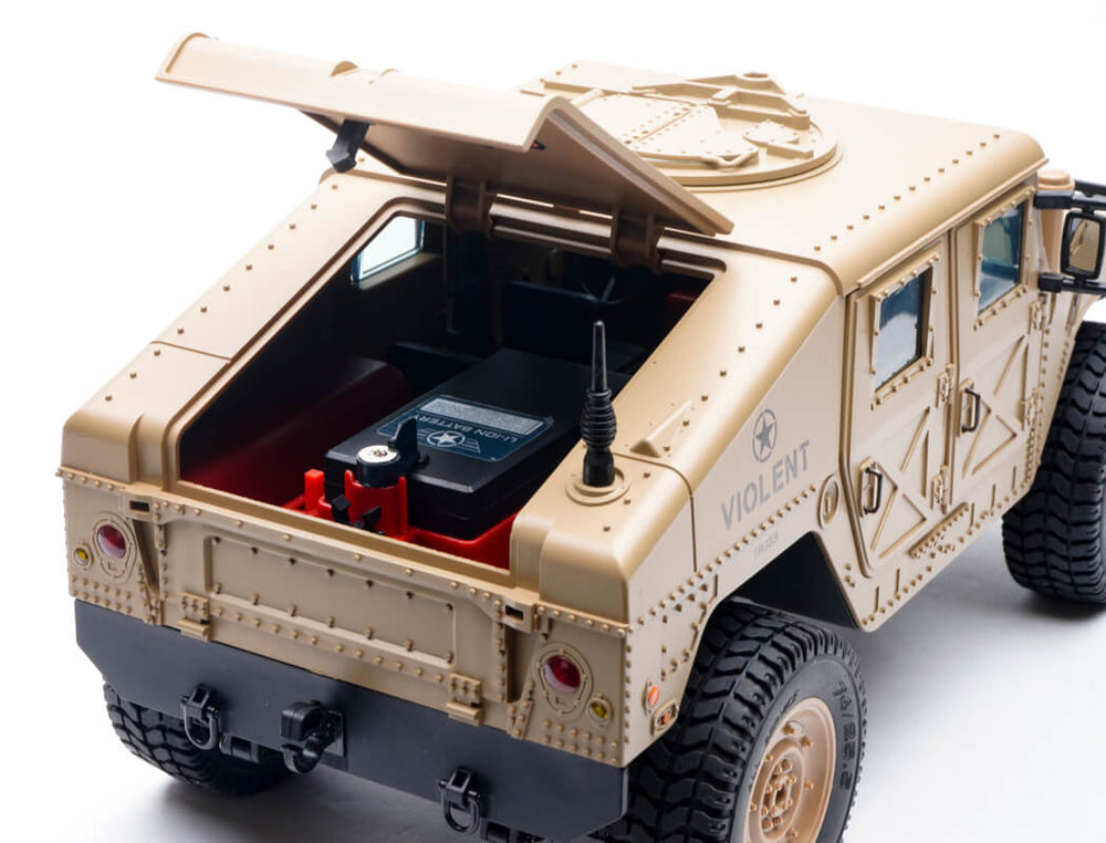 E-ZEE RC 4WD RC Hummer Military Truck - Desert Sand 1:16 EZ-G2069DS