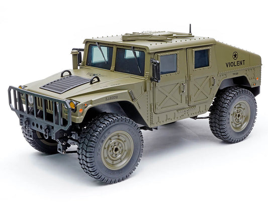 E-ZEE RC 4WD RC Hummer Military Truck - Green 1:16 EZ-G2069GN