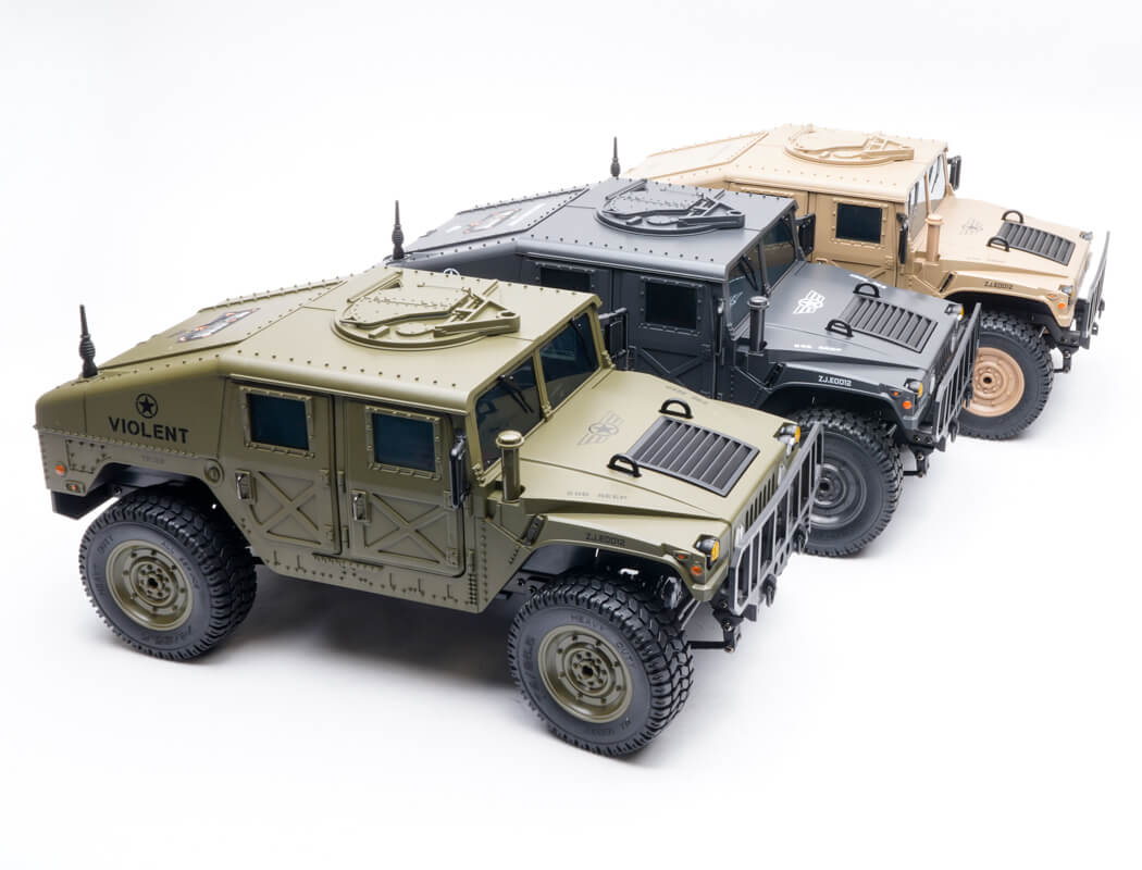 E-ZEE RC 4WD RC Hummer Military Truck - Green 1:16 EZ-G2069GN