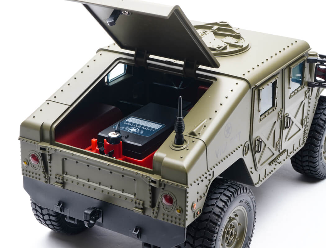 E-ZEE RC 4WD RC Hummer Military Truck - Green 1:16 EZ-G2069GN