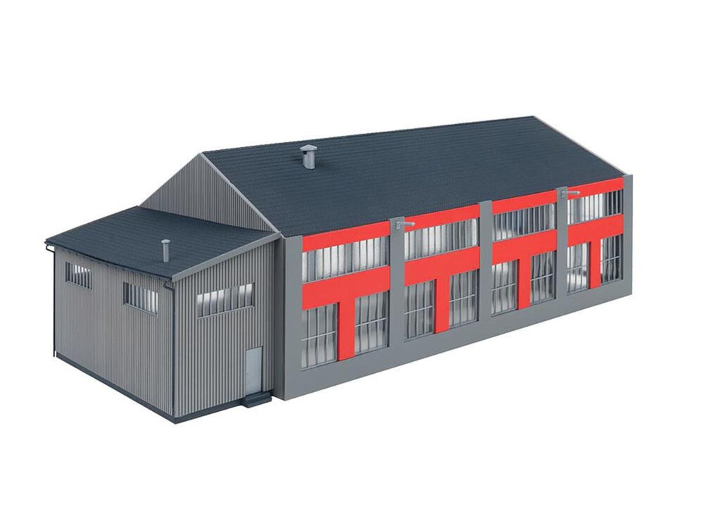 Faller FA120079 Electric Locomotive Shed (2 Road) Kit IV HO Gauge