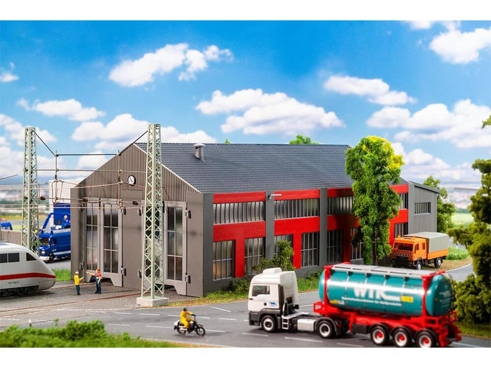 Faller FA120079 Electric Locomotive Shed (2 Road) Kit IV HO Gauge