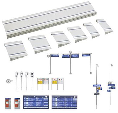 FALLER Modern Station Platform & Accessories Model Kit V HO Gauge 120100
