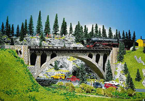 FALLER Stone Arch Bridge 355mm Model Kit I HO Gauge 120533