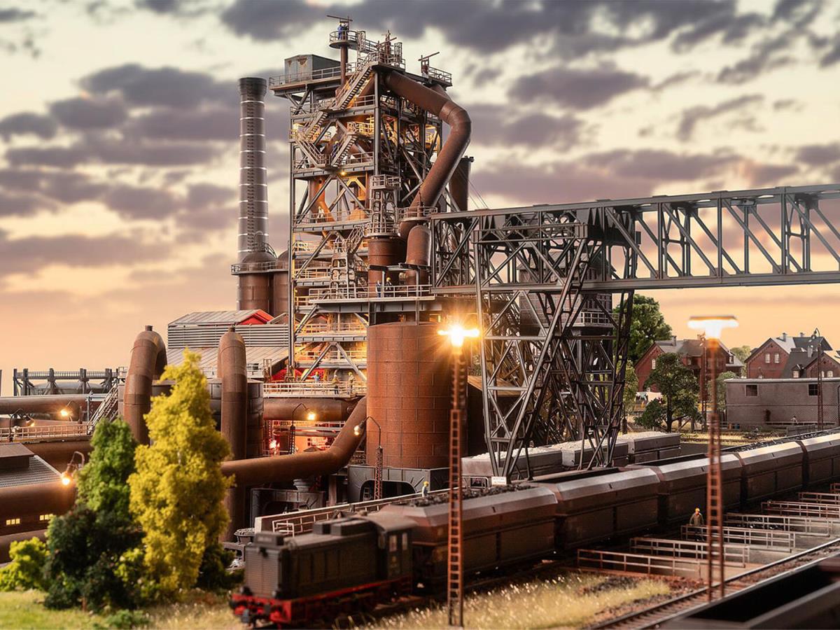 Faller Meiderich Blast Furnace with Casting Hall Kit III HO Gauge 130026