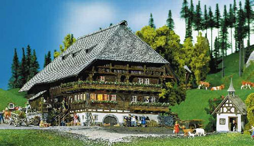 FALLER Black Forest Farmyard Model Kit I HO Gauge 130366