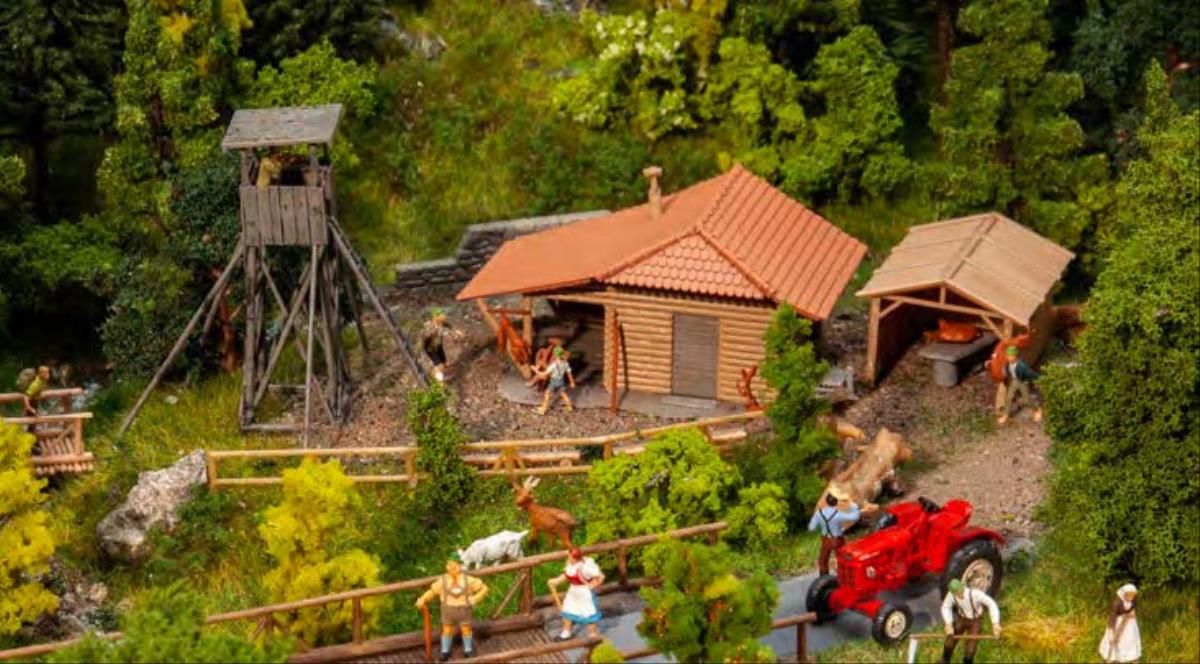 Faller Hunter's Hut with Raised Hide Kit III FA130637 HO Gauge