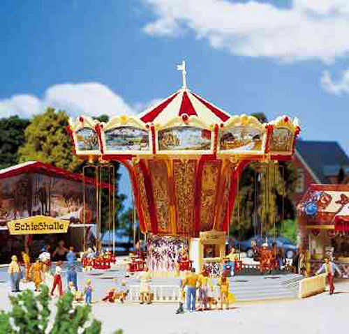 FALLER Chairoplane Ride Fairground Model Kit w/ Motor II HO Gauge 140315