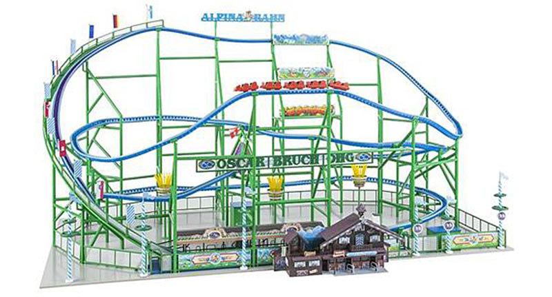 FALLER Alpina-Bahn Rollercoaster Fairground Model Kit w Motor VI HO Gauge 140410