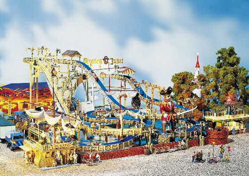 FALLER Pirate Island Wildwater Ride Fairgnd Model Kit w Motor IV HO Gauge 140430