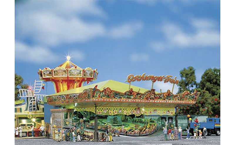 Faller Model Rides FALLER Jungle Train Roundabout Fairground Model Kit w/ Motor IV HO Gau ...