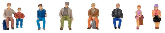 Faller Seated Travellers (8) Figure Set FA151619 HO Gauge