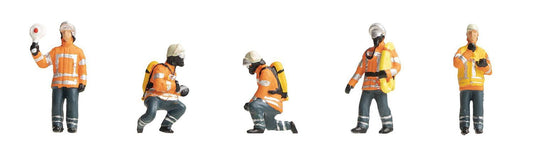 Faller Fire Fighters (5) Figure Set FA151679 HO Gauge