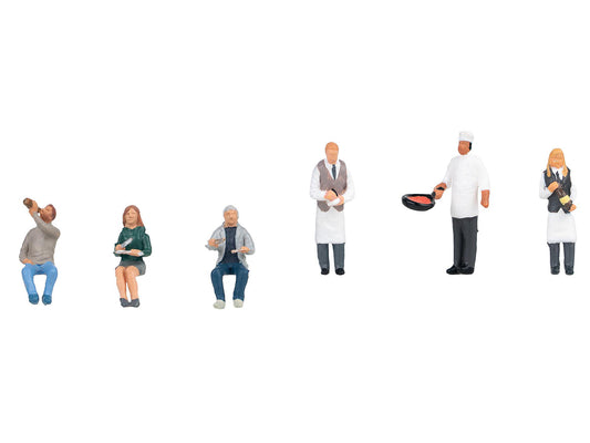 Faller 151704 Waiters (3) & Diners (3) Figure Set HO Gauge