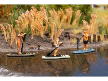 Faller Stand Up Paddleboarders (3) Figure Set HO Gauge 151736