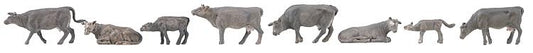 Faller Mountainous Cows (8) Figure Set FA151905 HO Scale