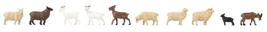 Faller Sheep & Goats (10) Figure Set FA151921 HO Gauge