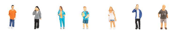 Faller 155607  In the Town Centre (7) Figure Set N Gauge