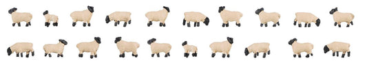 Faller Sheep with Black Heads (2) Figure Set FA155906 N Gauge