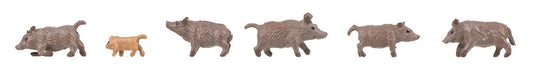 Faller Wild Boars (6) Figure Set FA155909 N Gauge