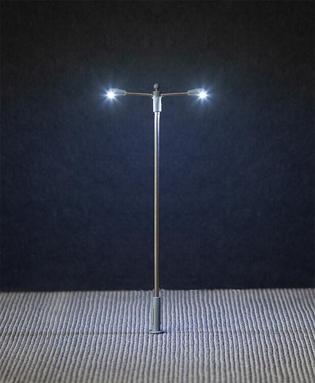 Faller 180103 LED Double Arm Pole-Style Street Lamp 93mm (3)