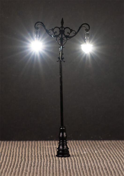 Faller 180106 LED Ornate Suspended Ball-Style  Double Arm Lamp 75mm (3)